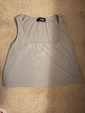 Cider Grey Ribbed Tank Top
